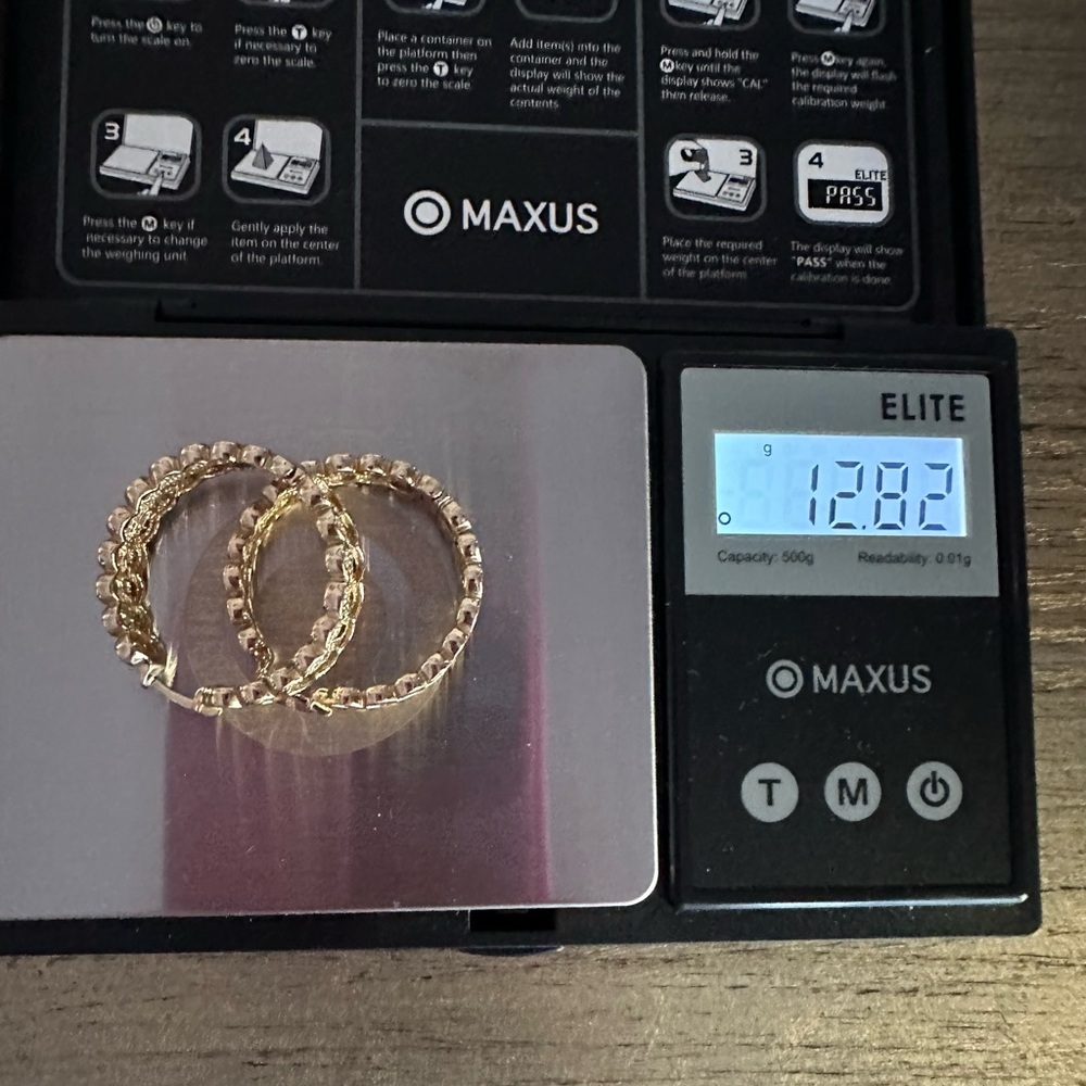 VIBRANT 10K GEMSTONE HOOP EARRINGS -12.5 GRAMS !! - Picture 5 of 15
